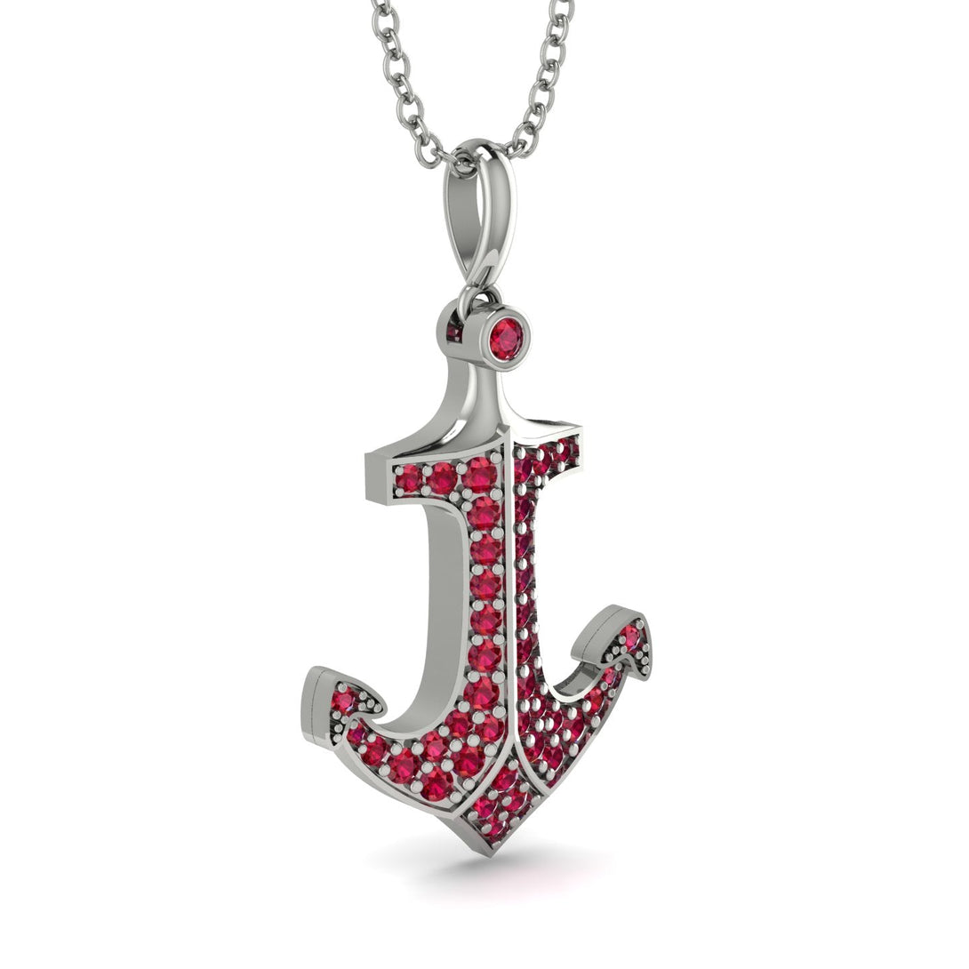 Anchor Ruby Pendant - Brandon No. 12