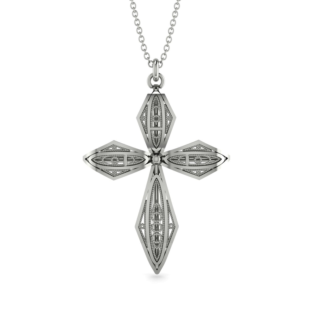Architectural Geometric Cross Necklace - Carson No. 3