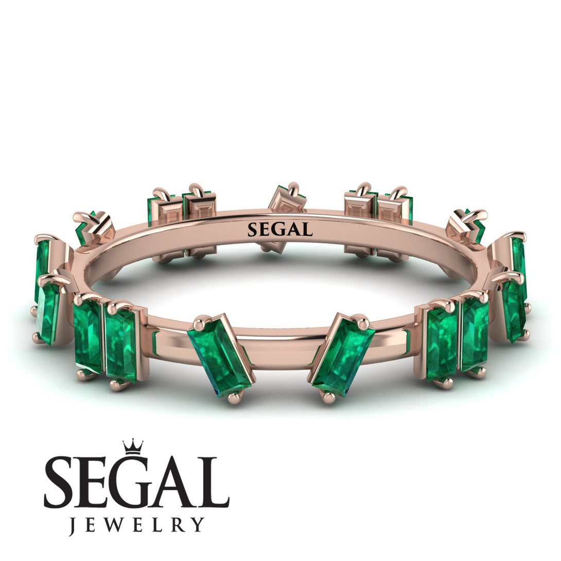 Baguette Emerald Eternity Band - Journee No. 5