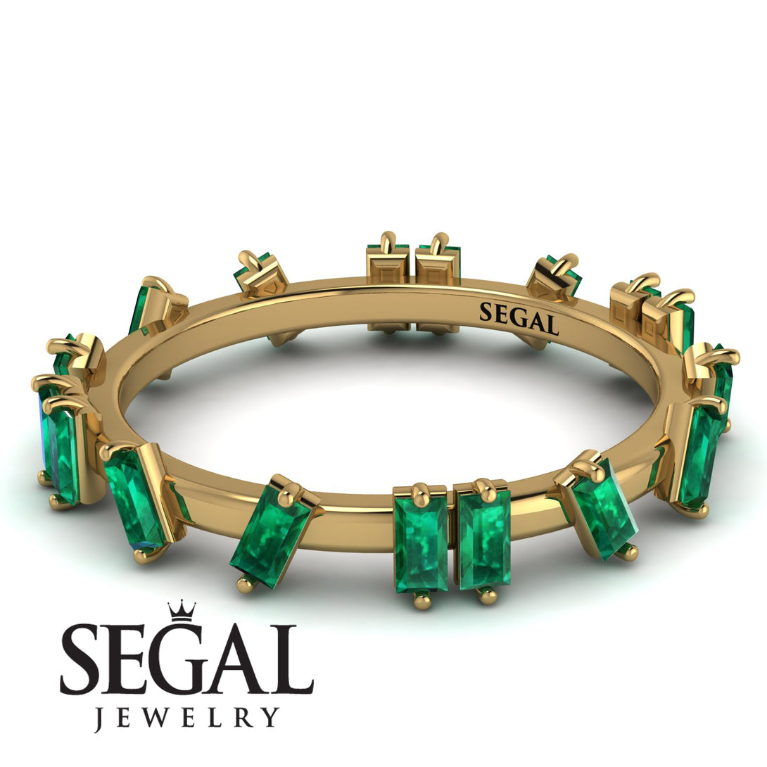 Baguette Emerald Eternity Band - Journee No. 4