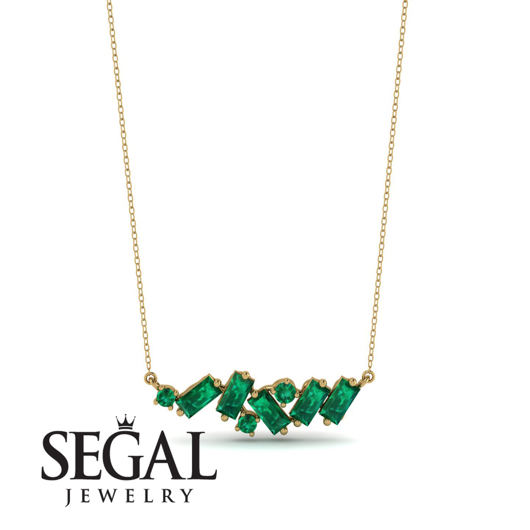 Baguette Emerald Necklace - Arielle No. 19
