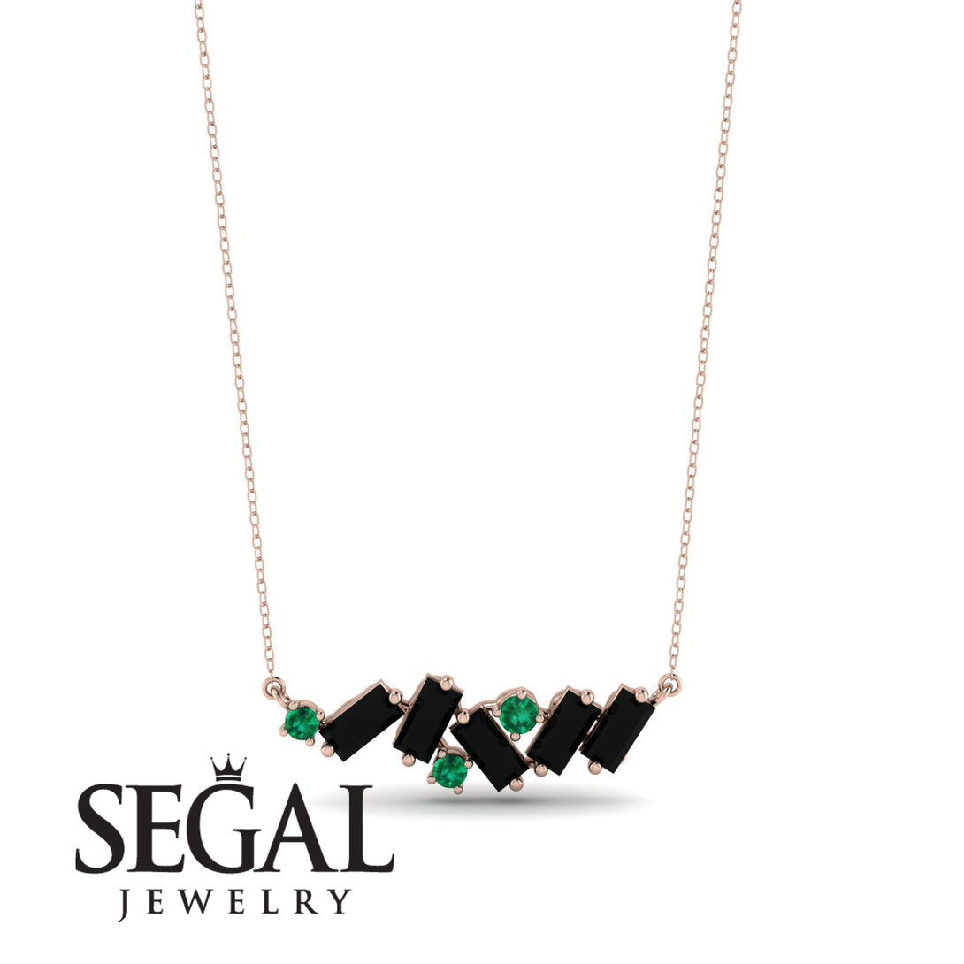 Baguette Emerald Necklace - Arielle No. 35