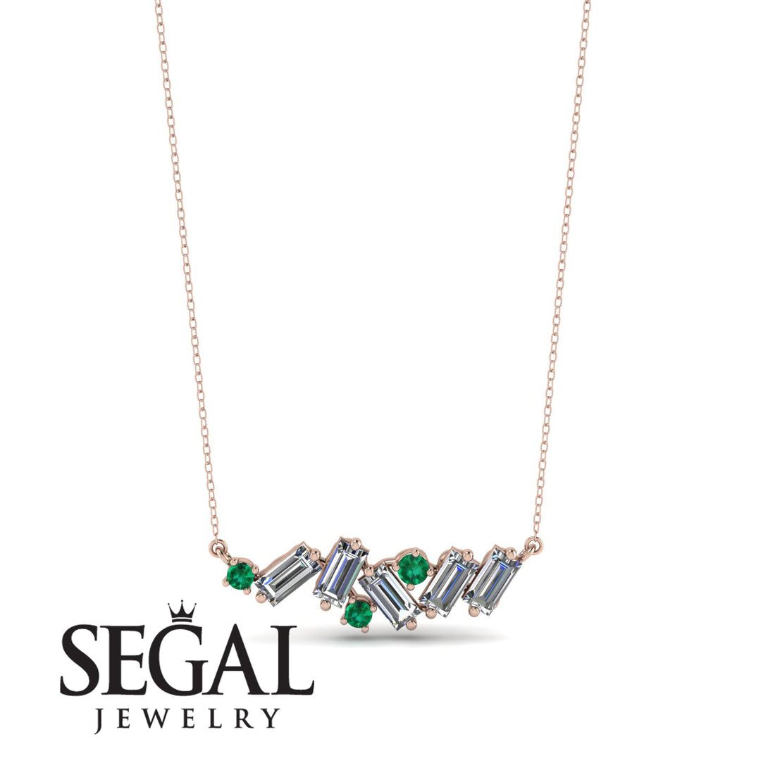 Baguette Emerald Necklace - Arielle No. 5