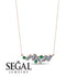 Baguette Emerald Necklace - Arielle No. 5
