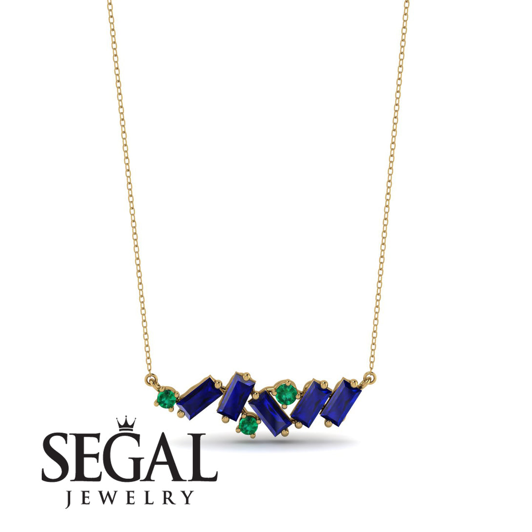 Baguette Emerald Necklace - Arielle No. 64