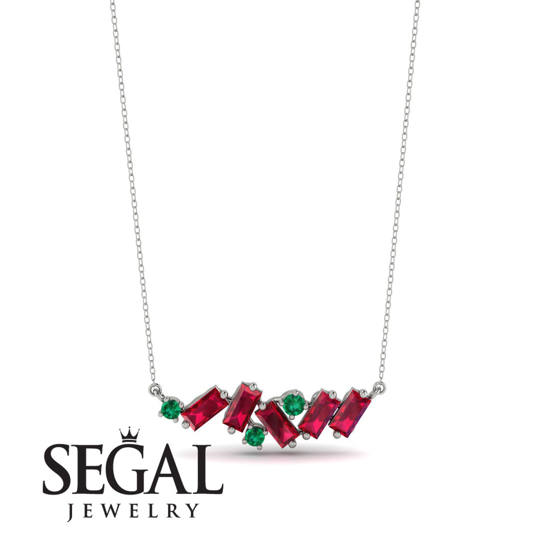Baguette Emerald Necklace - Arielle No. 51