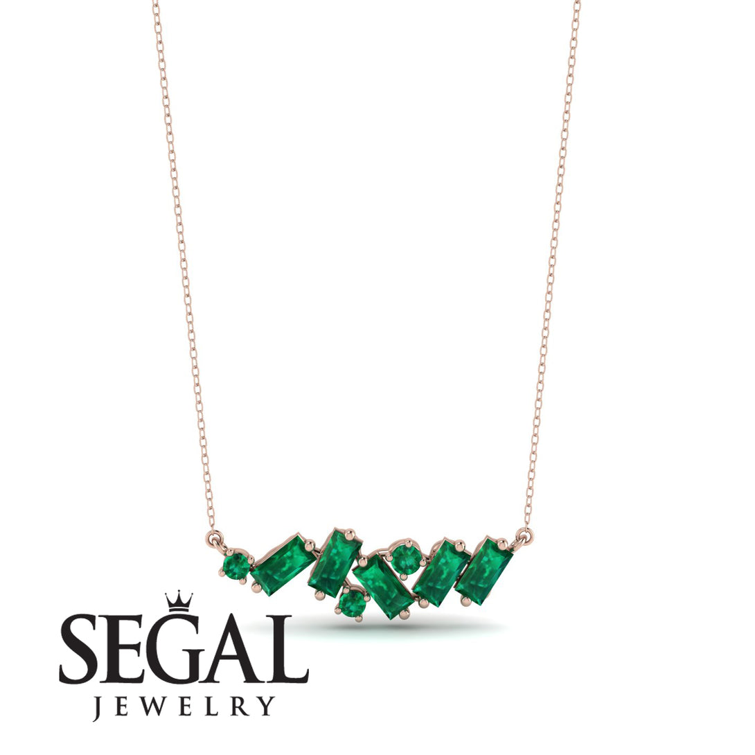 Baguette Emerald Necklace - Arielle No. 20