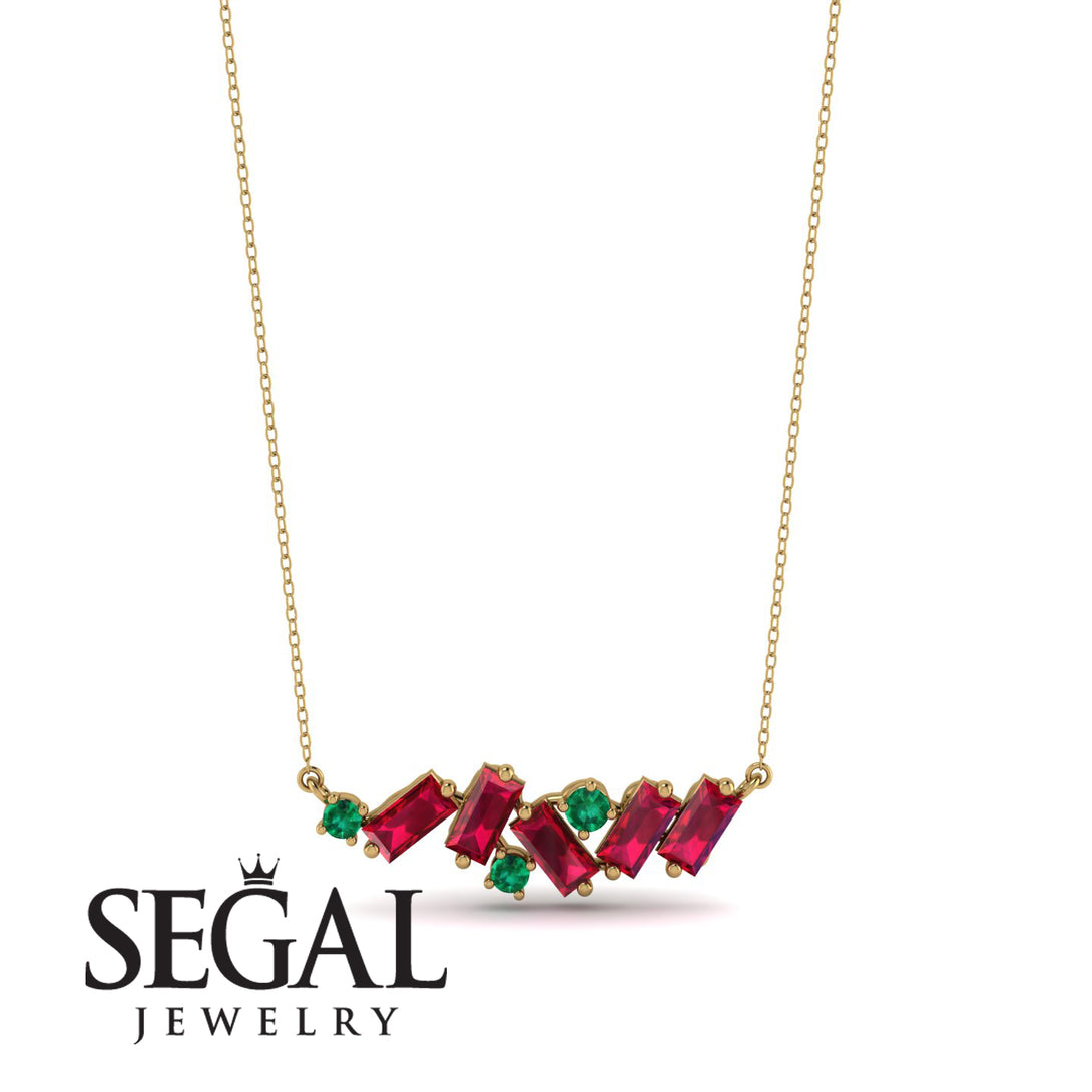 Baguette Emerald Necklace - Arielle No. 49