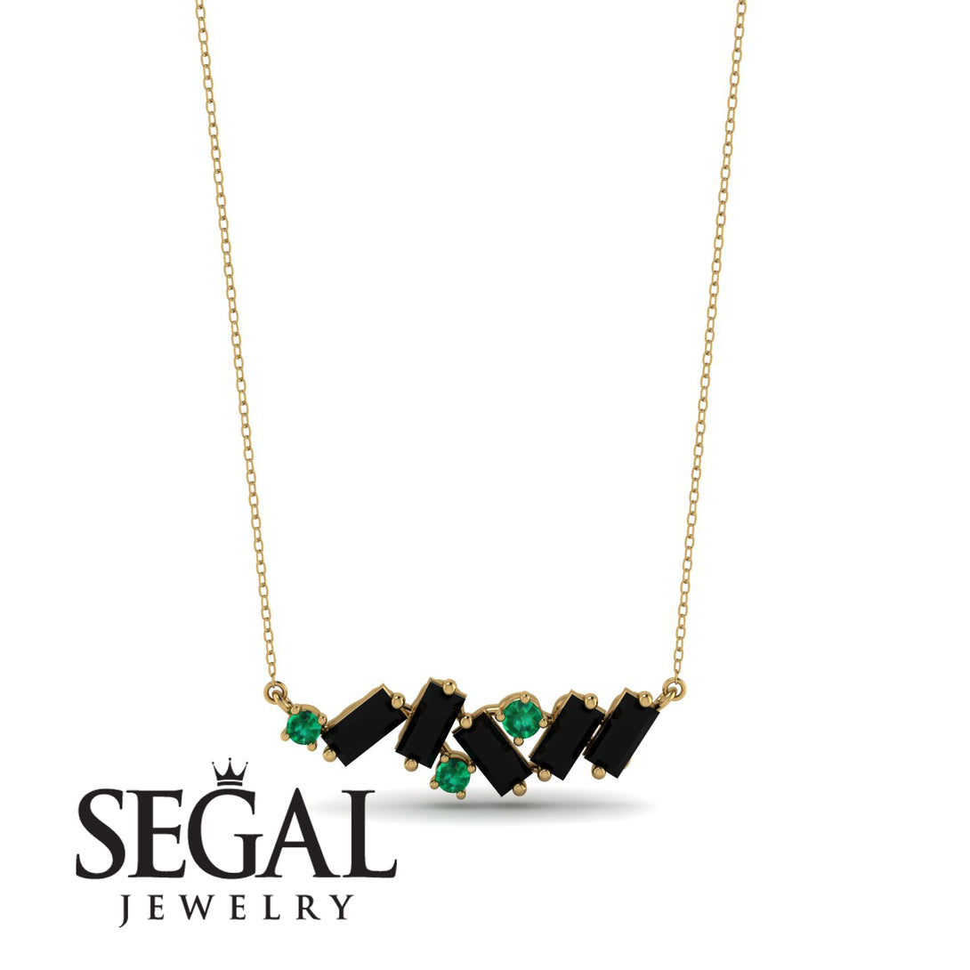 Baguette Emerald Necklace - Arielle No. 34
