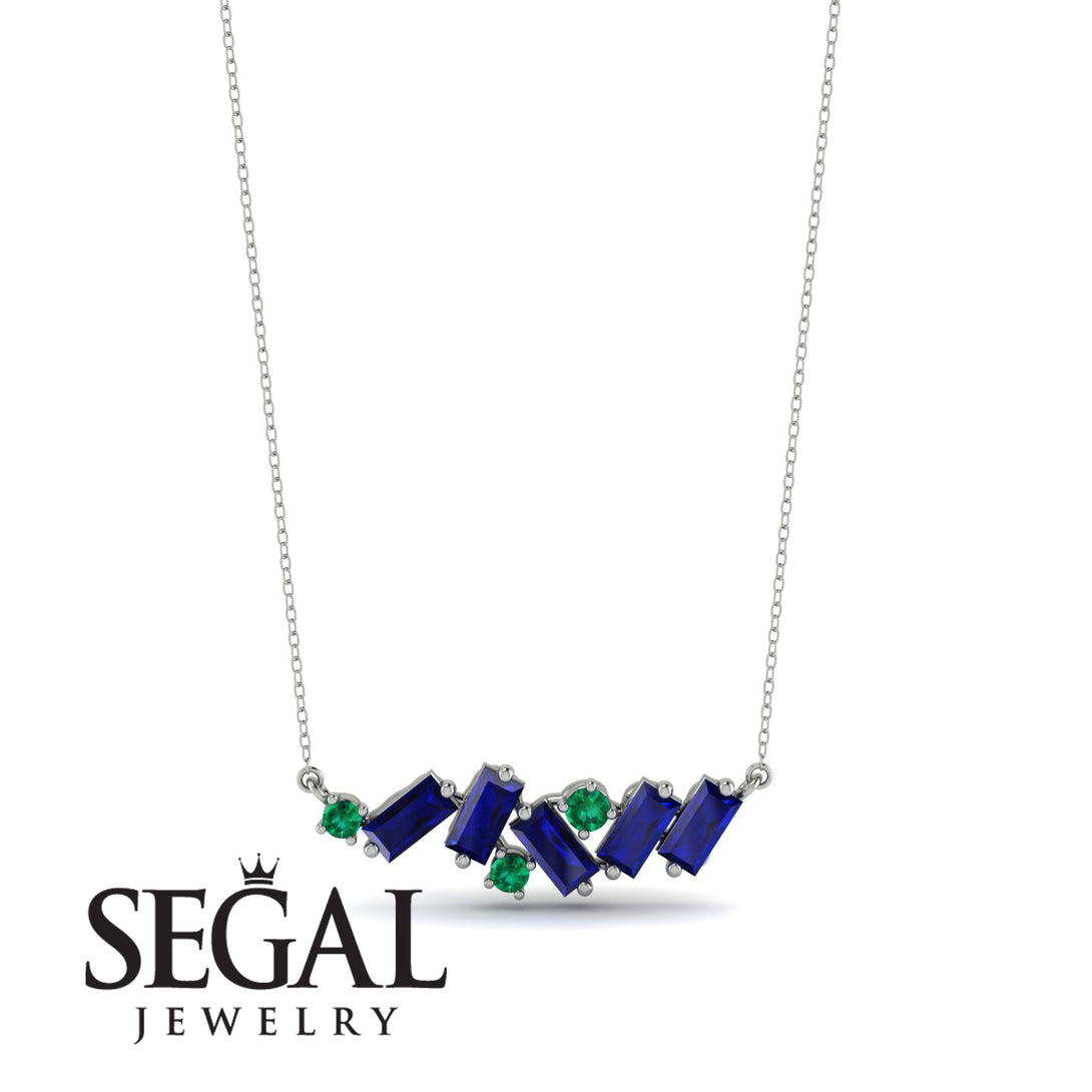 Baguette Emerald Necklace - Arielle No. 66