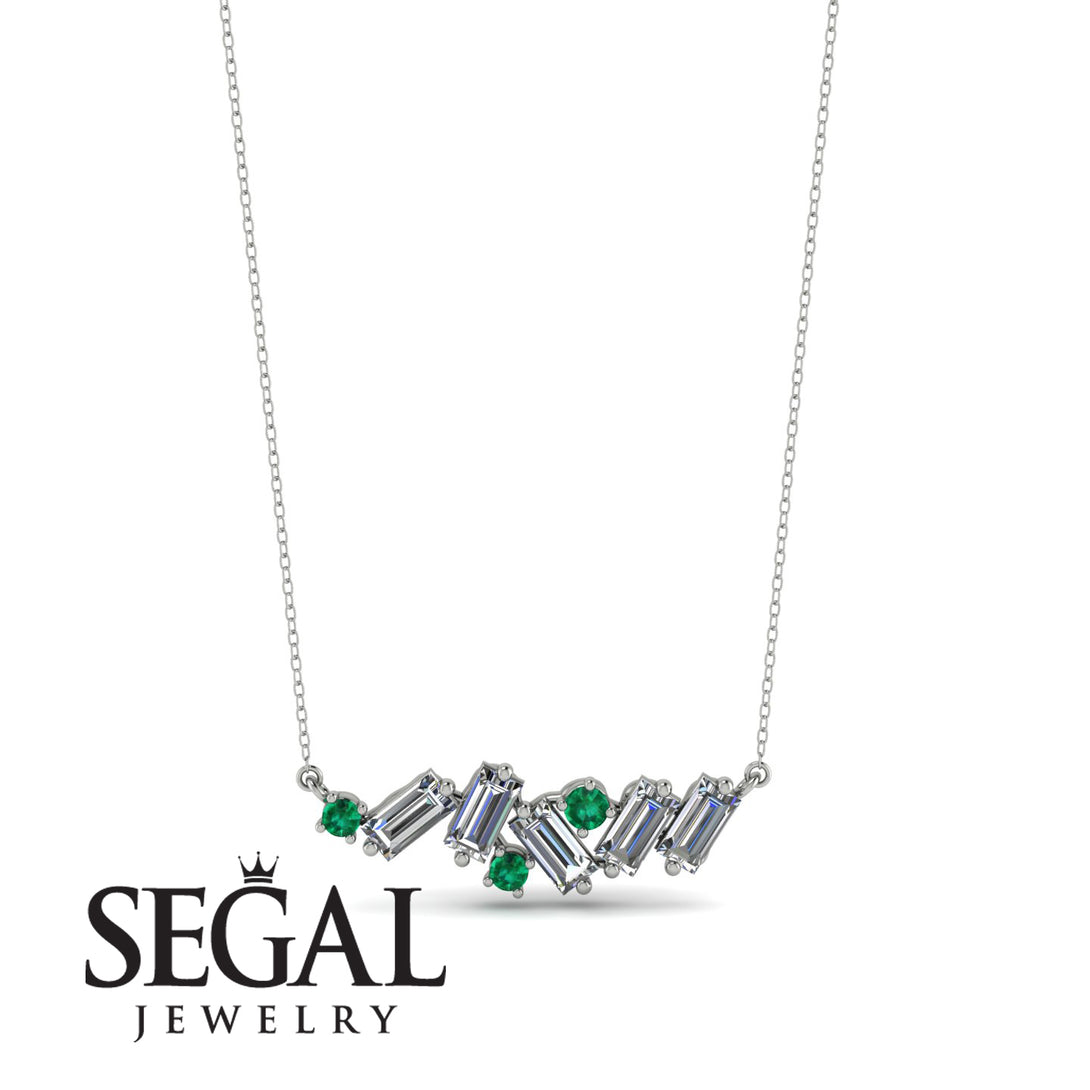 Baguette Emerald Necklace - Arielle No. 6
