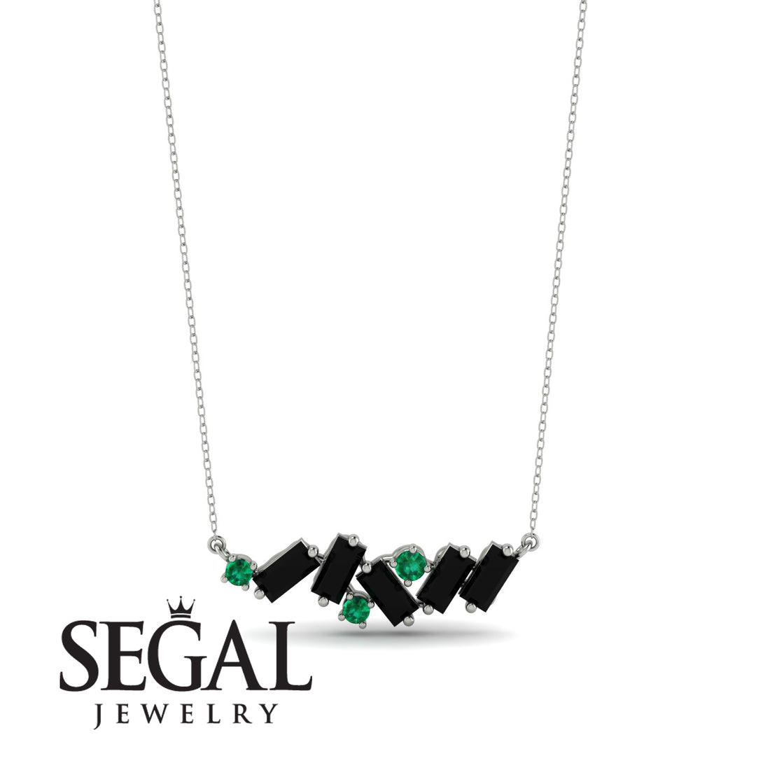 Baguette Emerald Necklace - Arielle No. 36