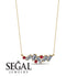 Baguette Ruby Necklace - Arielle No. 10
