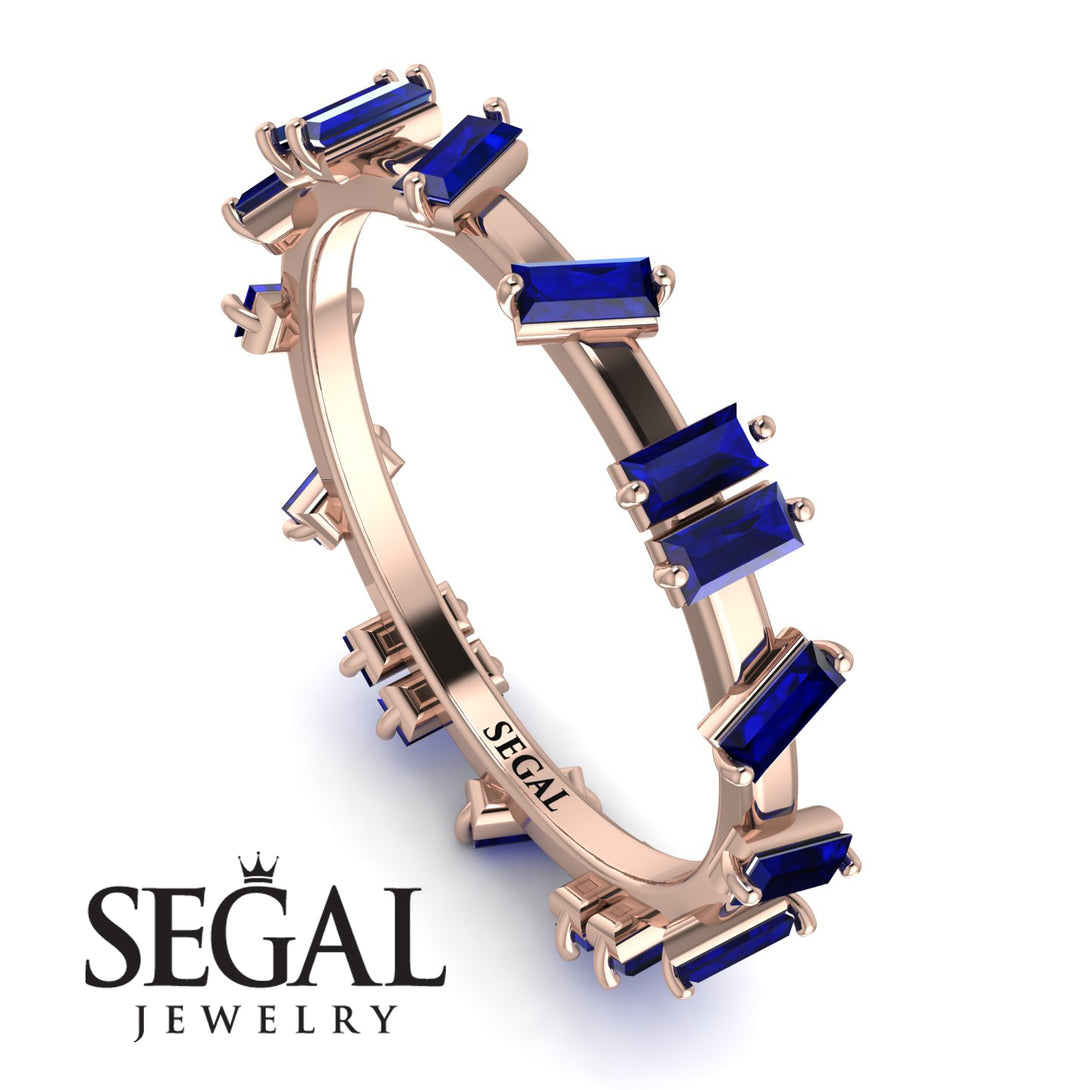 Baguette Sapphire Eternity Band - Journee No. 14