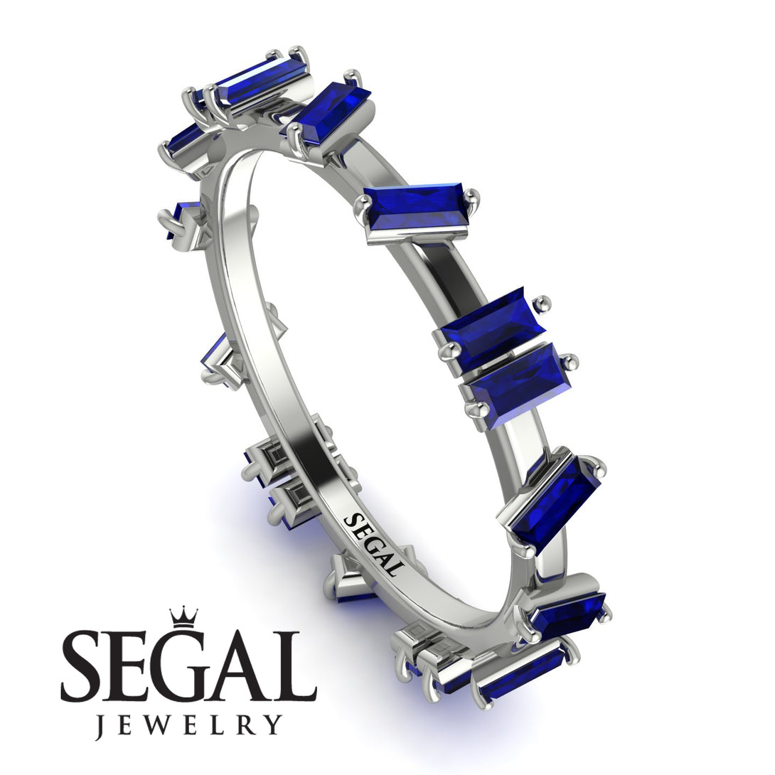 Baguette Sapphire Eternity Band - Journee No. 15