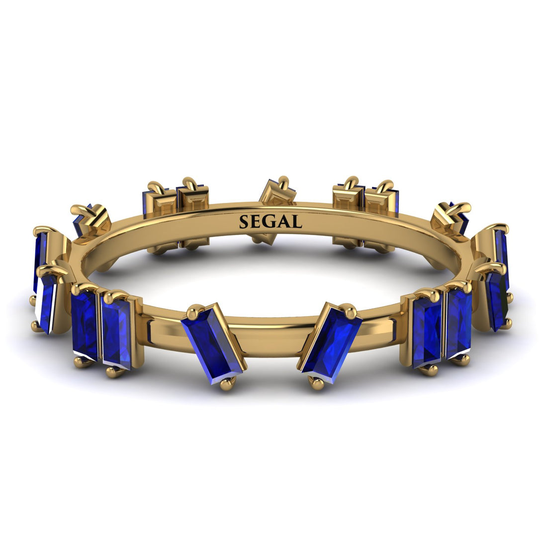 Baguette Sapphire Eternity Band - Journee No. 13