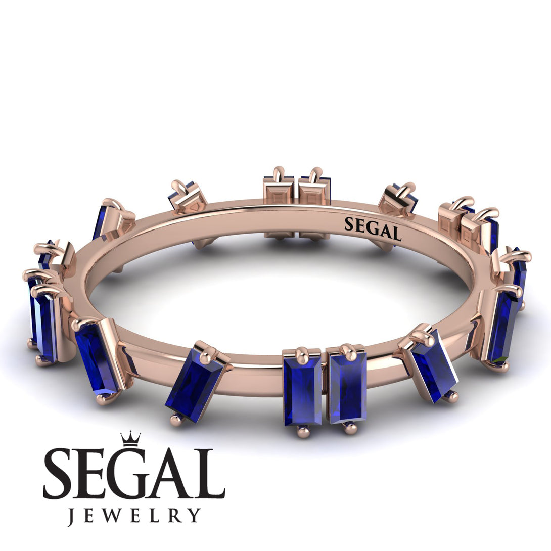 Baguette Sapphire Eternity Band - Journee No. 14