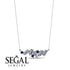 Baguette Sapphire Necklace - Arielle No. 15