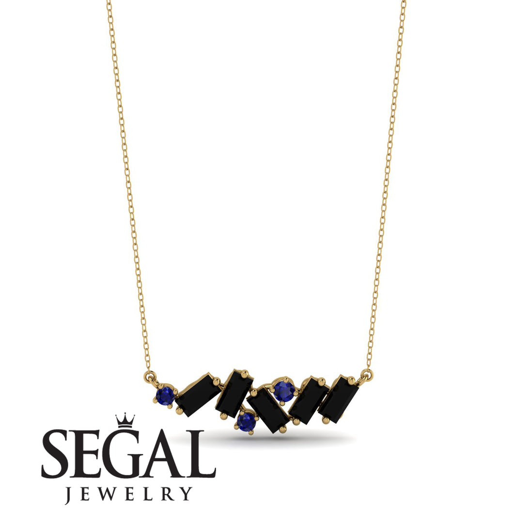 Baguette Sapphire Necklace - Arielle No. 43