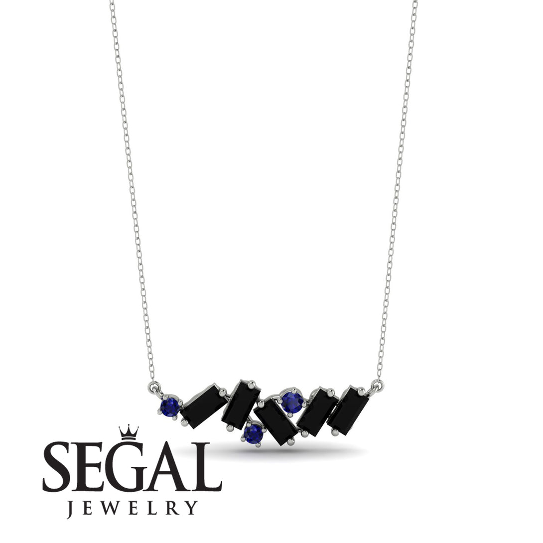 Baguette Sapphire Necklace - Arielle No. 45