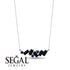 Baguette Sapphire Necklace - Arielle No. 45
