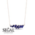 Baguette Sapphire Necklace - Arielle No. 74