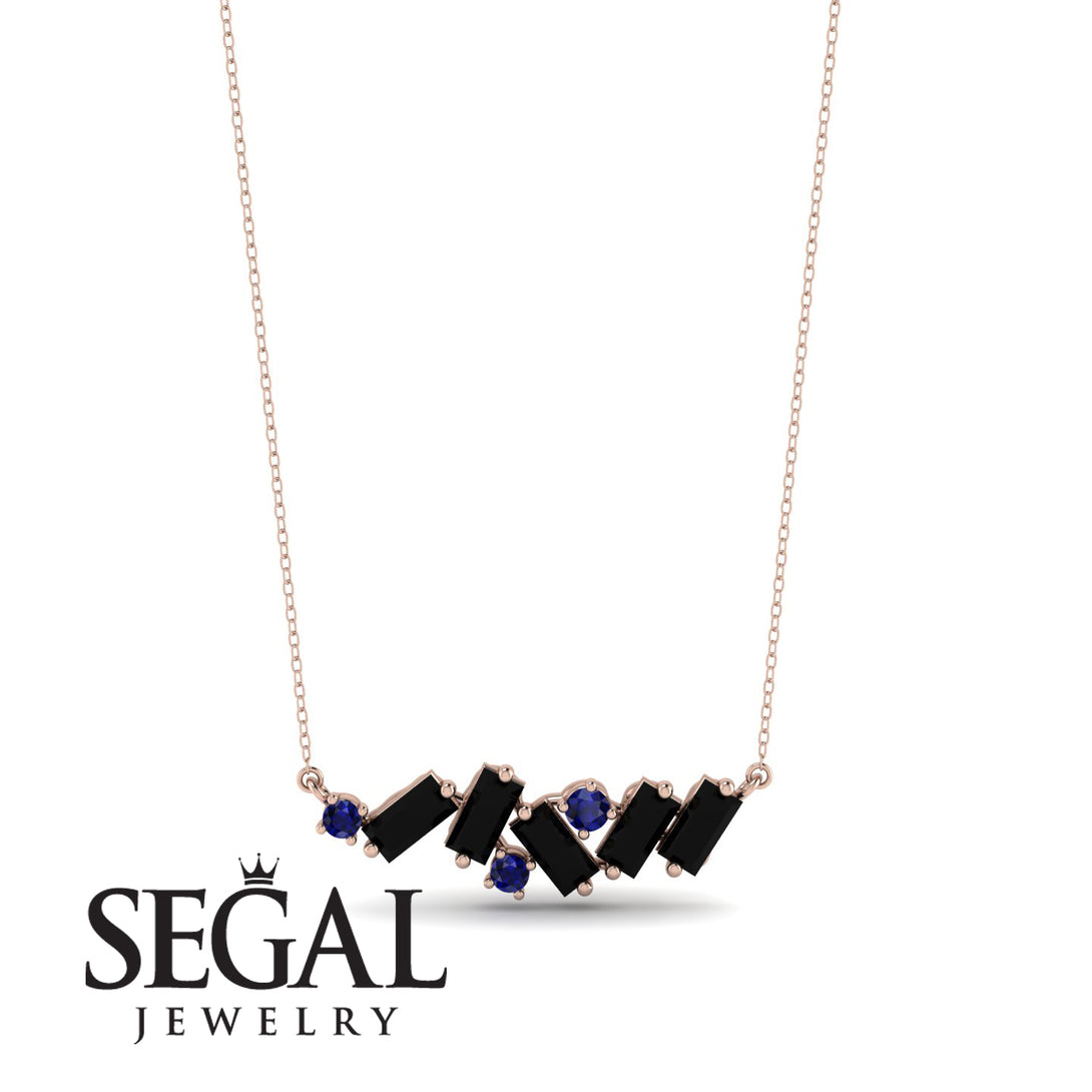 Baguette Sapphire Necklace - Arielle No. 44