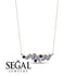 Baguette Sapphire Necklace - Arielle No. 14