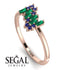 Baguette And Round Emerald Band - Daniela No. 65 image 2