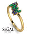 Baguette And Round Emerald Band - Daniela No. 64 image 2