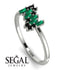 Baguette And Round Emerald Band - Daniela No. 36
