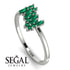 Baguette And Round Emerald Band - Daniela No. 21 image 2