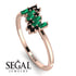 Baguette And Round Emerald Band - Daniela No. 35 image 2