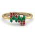 Baguette And Round Emerald Band - Daniela No. 49
