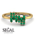 Baguette And Round Emerald Band - Daniela No. 19 image 10