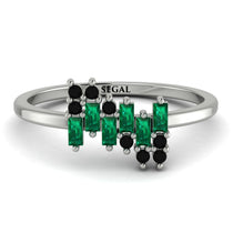 Baguette And Round Emerald Band - Daniela No. 36 image 1