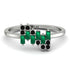 Baguette And Round Emerald Band - Daniela No. 36