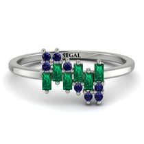 Baguette And Round Emerald Band - Daniela No. 66 image 1