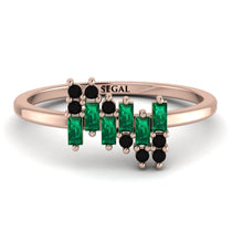 Baguette And Round Emerald Band - Daniela No. 35 image 1