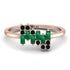 Baguette And Round Emerald Band - Daniela No. 35