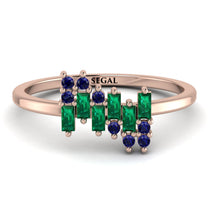 Baguette And Round Emerald Band - Daniela No. 65 image 1