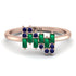 Baguette And Round Emerald Band - Daniela No. 65