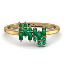 Baguette And Round Emerald Band - Daniela No. 19 image 1