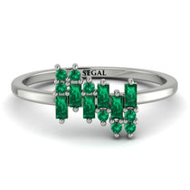 Baguette And Round Emerald Band - Daniela No. 21 image 1