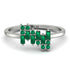 Baguette And Round Emerald Band - Daniela No. 21