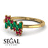 Baguette And Round Emerald Band - Daniela No. 49 image 3