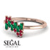 Baguette And Round Emerald Band - Daniela No. 50