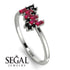 Baguette And Round Ruby Band - Daniela No. 42 image 2