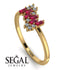 Baguette And Round Ruby Band - Daniela No. 10