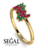 Baguette And Round Ruby Band - Daniela No. 25